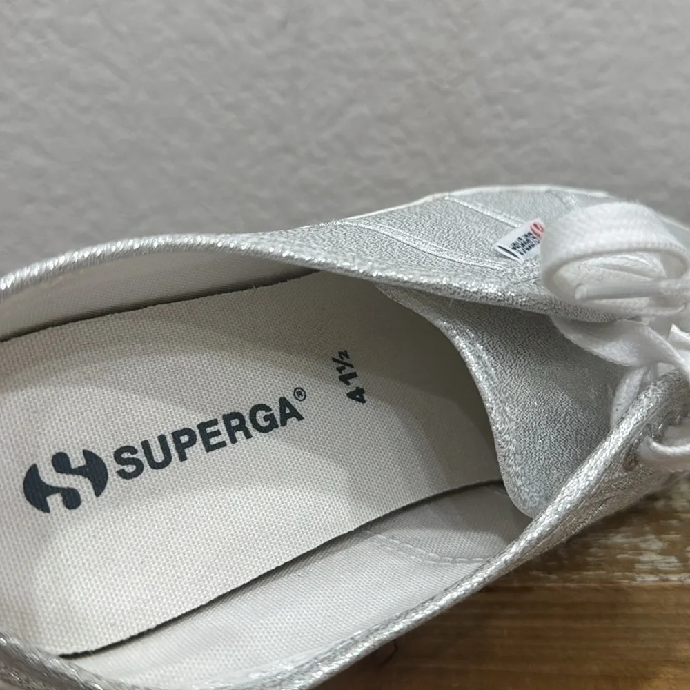 Superga sliver metallic